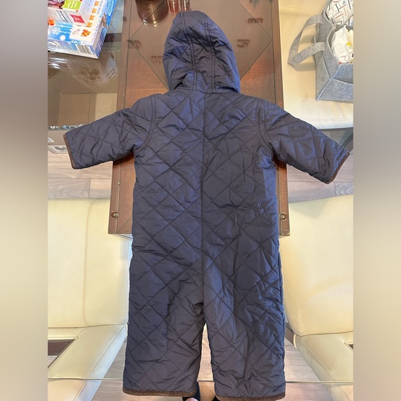 Polo Ralph Lauren Baby Boy Quilted Snow Suit  Size 12 Months Navy Blue - Picture 2 of 5